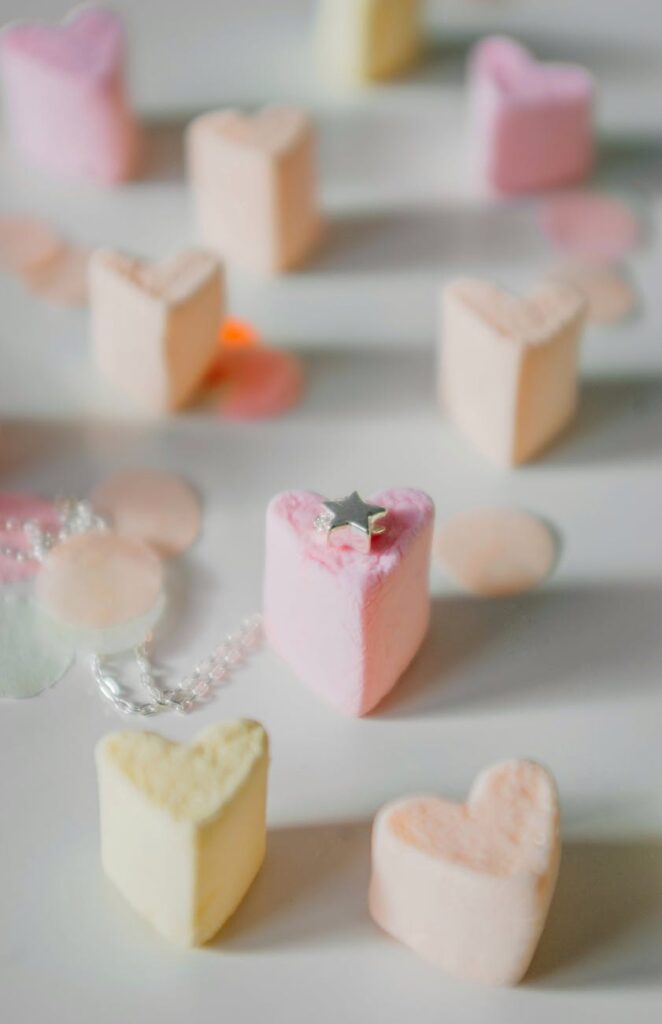 heart shaped marshmallows